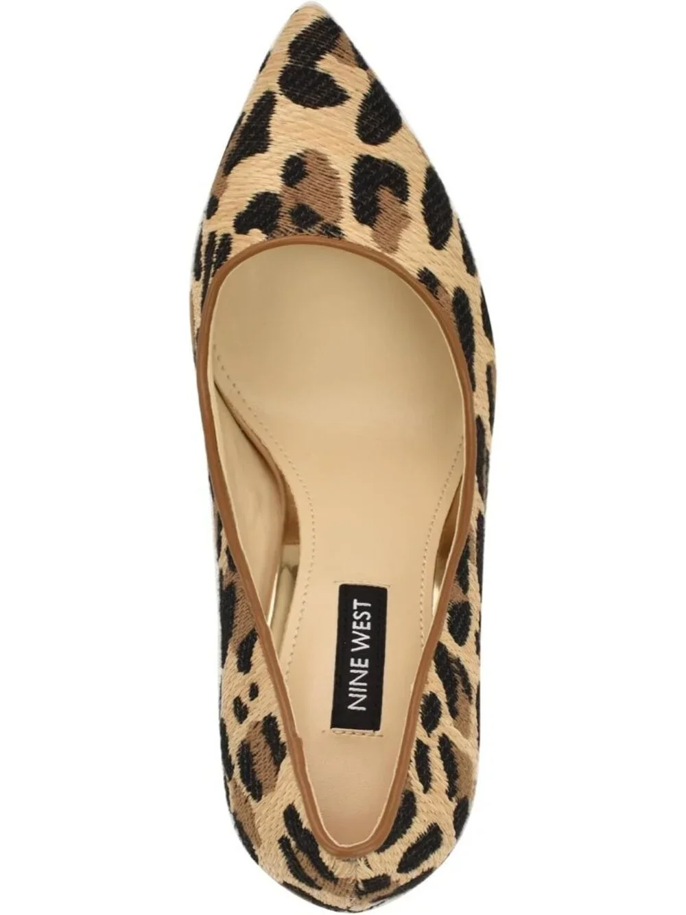 Womens Leopard Raffia Pointed Toe Footbed Tatiana Pump Casual Covered Heel Shoes